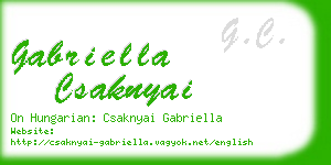 gabriella csaknyai business card